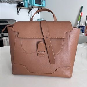 Senreve MAESTRA BAG (large) Pebbled Chestnut Gold (10.25" H x 12.25" L)